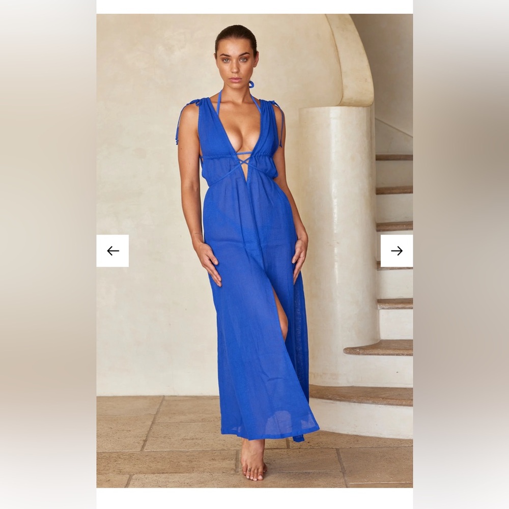 NWT Monday Swimwear Mallorca Dress in Cobalt Blue